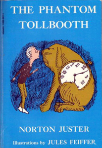 The Phantom Tollbooth Book Cover, Illustration by Jules Feiffer, copyright Random House, 1961.