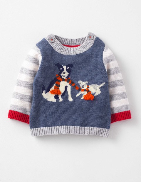 Boden Baby Sheep Dogs Logo Sweater