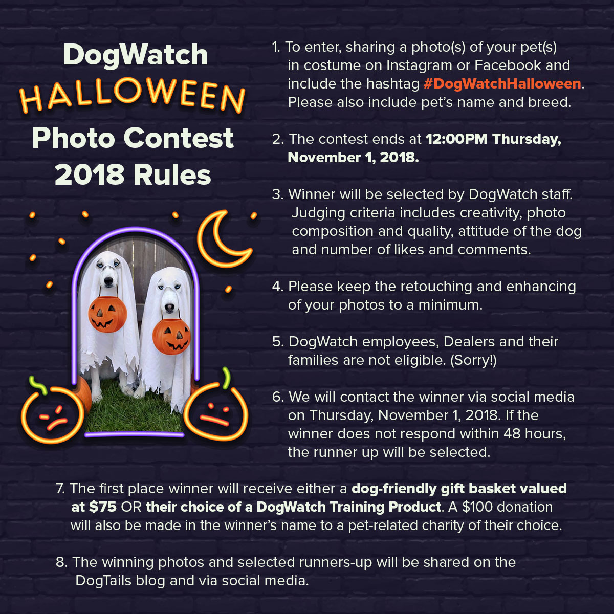 DogWatch Halloween Photo Contest Rules 2018