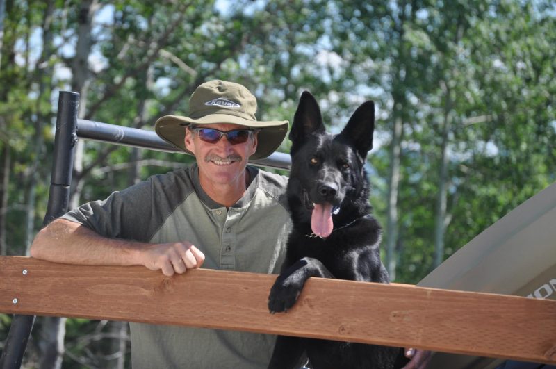 Ron Pace with his German Shepherd Jude