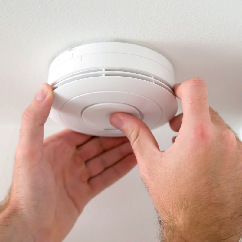 smoke detector install, pet fire safety